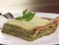 Lasagne pesto-val és sonkával